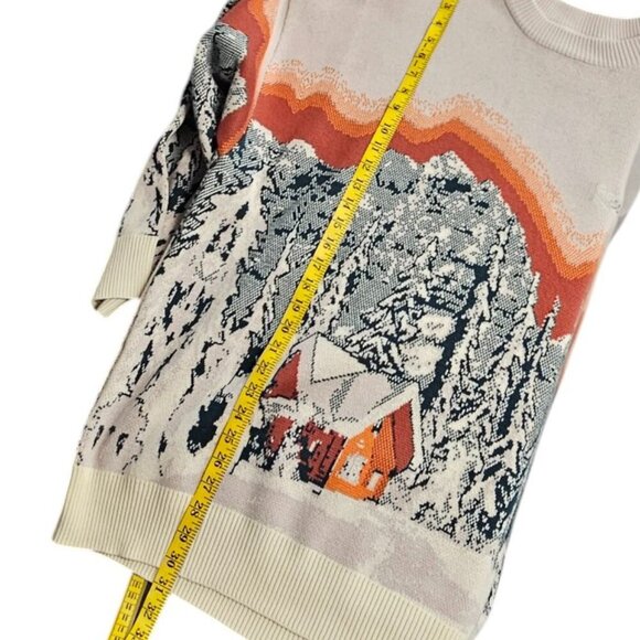 Roots Mens Landscape Intarsia Crewneck Long Sleeve Sweatshirt, Stretch, Size 2XL - Picture 5 of 11